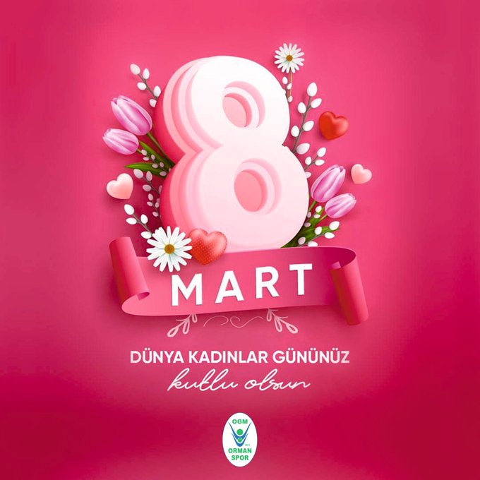 '8 MART DÜNYA KADINLAR GÜNÜNÜZ KUTLU OLSUN'