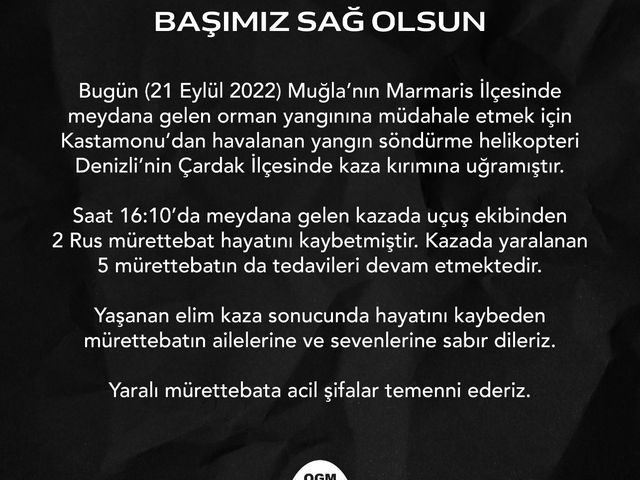 'BAŞIMIZ SAĞ OLSUN”