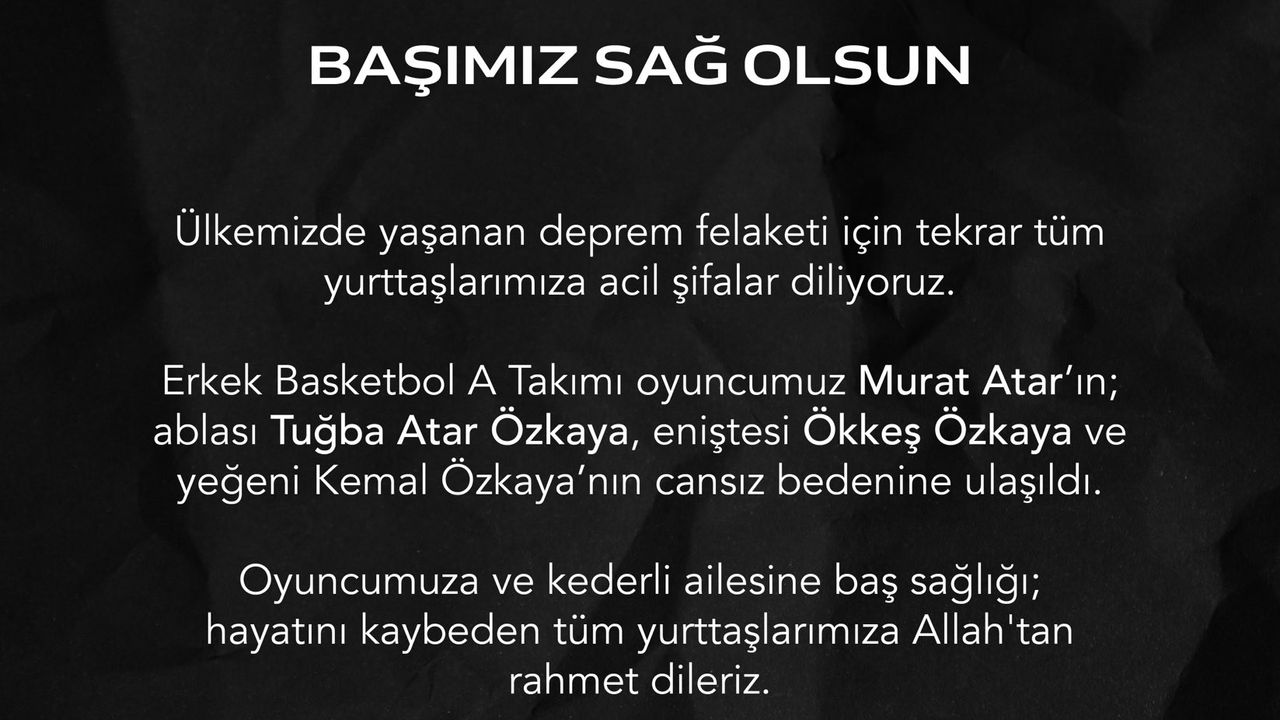 'BAŞIMIZ SAĞ OLSUN! '