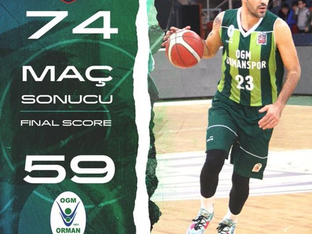 'ÇAĞDAŞ BODRUM BASKETBOL:74-OGM ORMANSPOR:59'