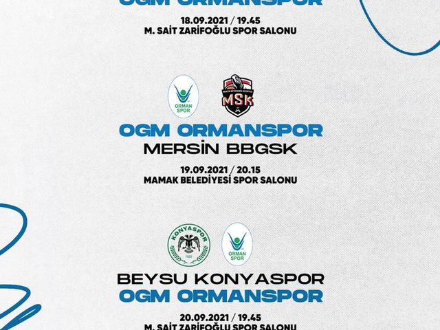 'FEDERASYON KUPASI MAÇ PROGRAMIMIZ!'