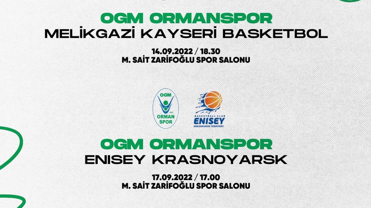 'KADIN BASKETBOL A TAKIMIMIZIN HAZIRLIK MAÇ PROGRAMI'