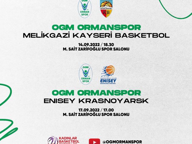 'KADIN BASKETBOL A TAKIMIMIZIN HAZIRLIK MAÇ PROGRAMI'