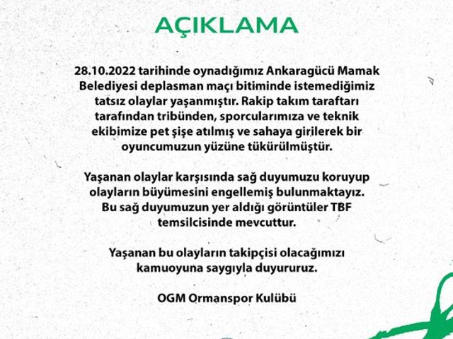 'KAMUOYUNUN BİLGİSİNE!'