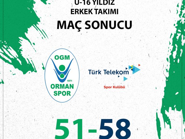 'OGM ORMANSPOR:51-TÜRK TELEKOM SK B:58'