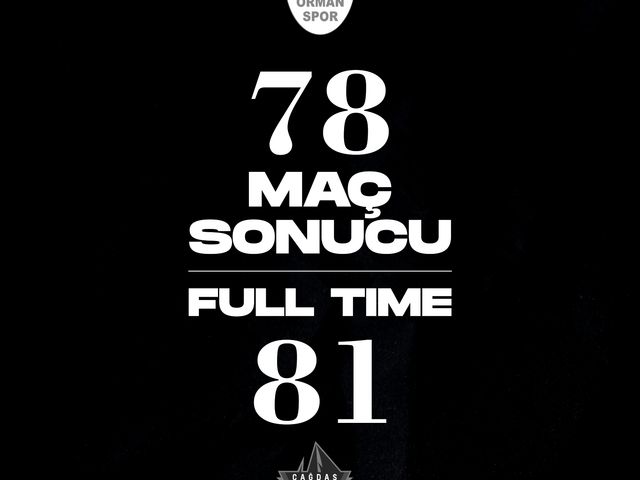 'OGM ORMANSPOR:78-ÇAĞDAŞ BODRUM SPOR:81'