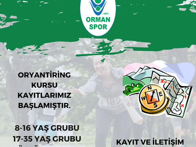 “OGM ORMANSPOR ORYANTİRİNG KURSU KAYITLARIMIZ BAŞLAMIŞTIR!”