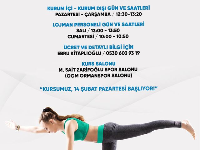 “OGM ORMANSPOR PİLATES KURSU BAŞLIYOR!”