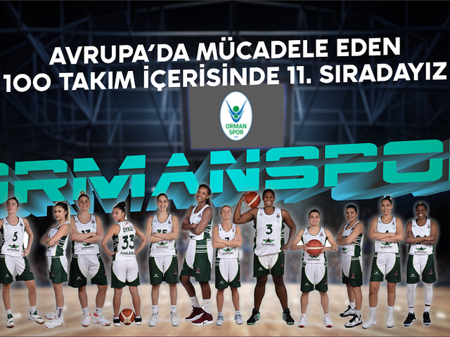 ORMANSPOR KADIN TAKIMI AVRUPA'DA 11.SIRADA