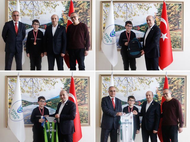 'SATRANÇ SPORCUMUZ VE ANTRENÖRÜNDEN KULÜBÜMÜZE ANLAMLI ZİYARET!'