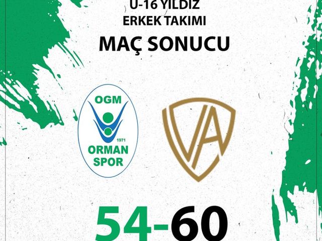 'U-16 YILDIZ ERKEK TAKIMIMIZ 21 MAÇ SONRA İLK YENİLGİSİNİ ALDI'