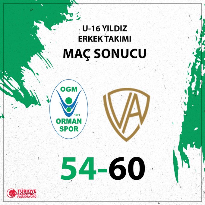 'U-16 YILDIZ ERKEK TAKIMIMIZ 21 MAÇ SONRA İLK YENİLGİSİNİ ALDI'