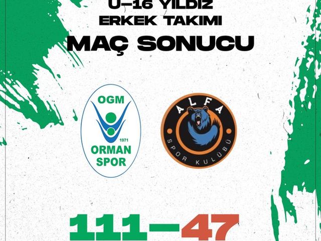 'U-16 YILDIZ ERKEK TAKIMIMIZ DURDURULAMIYOR!