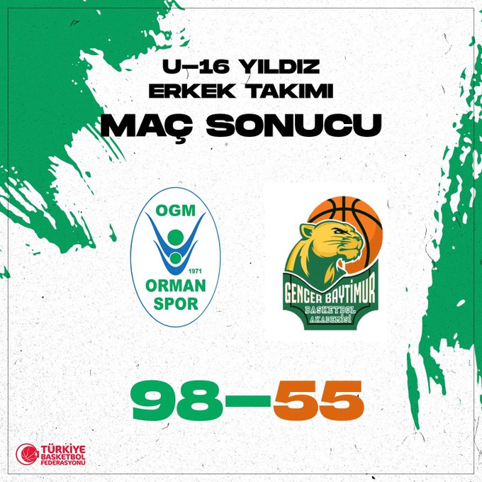 'U-16 YILDIZ ERKEK TAKIMIMIZ NAMAĞLUP DEVAM EDİYOR!'
