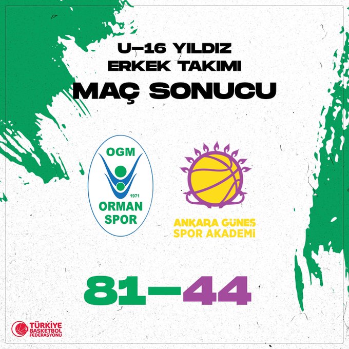 'U-16 YILDIZ ERKEK TAKIMIZ 9. GALİBİYETİNİ KAZANDI!'
