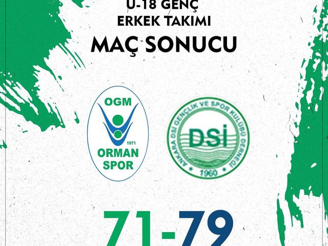 'U-18 GENÇ ERKEK TAKIMIMIZ:71-DSİ SPOR KULÜBÜ:79'