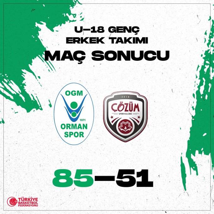 'U-18 GENÇ ERKEK TAKIMIMIZ'DAN BİR GALİBİYET DAHA!'