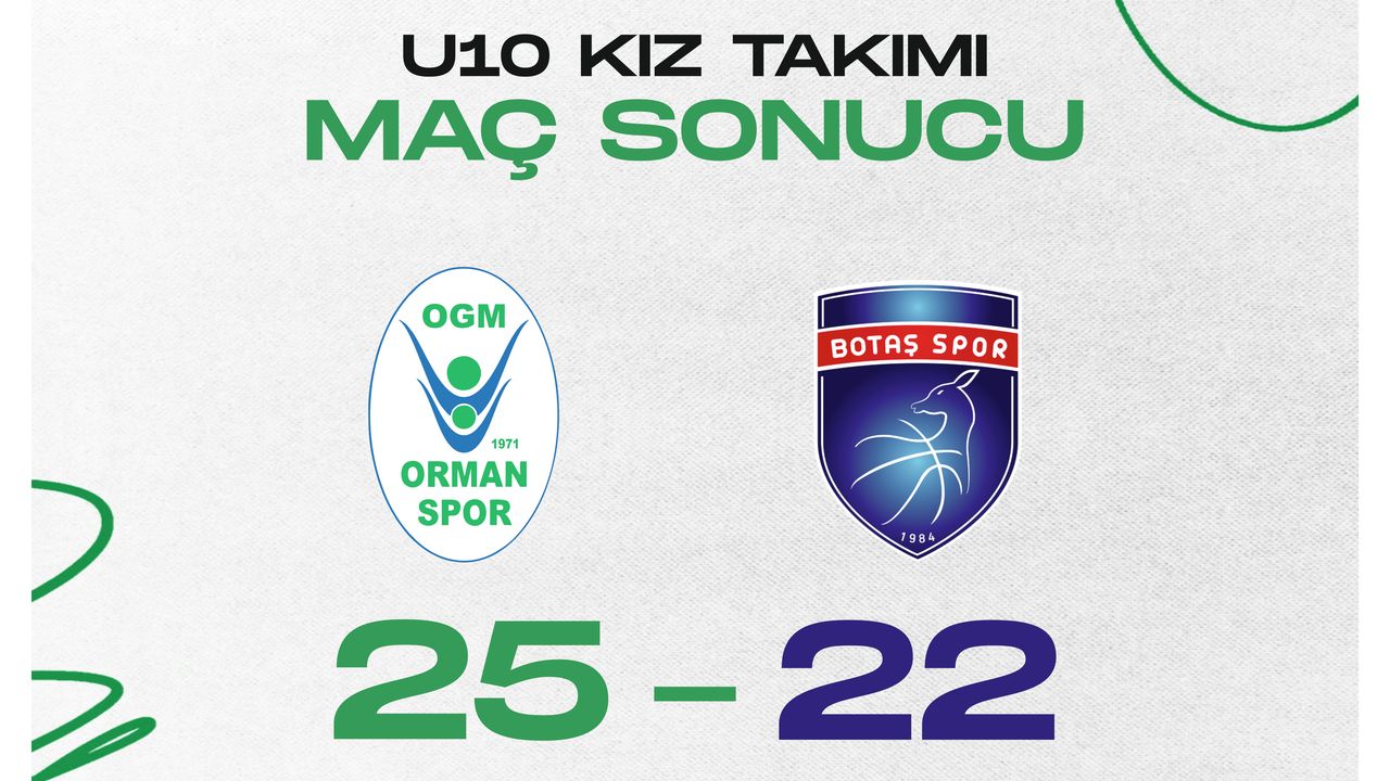 'U10 OGM ORMANSPOR:25-U10 BOTAŞ SPOR:22'